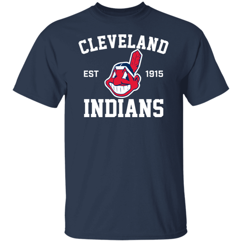 Cleveland Indians Est 1915 Tee Shirt Chief Wahoo Gift Men Navy Unisex All size - Picture 1 of 3