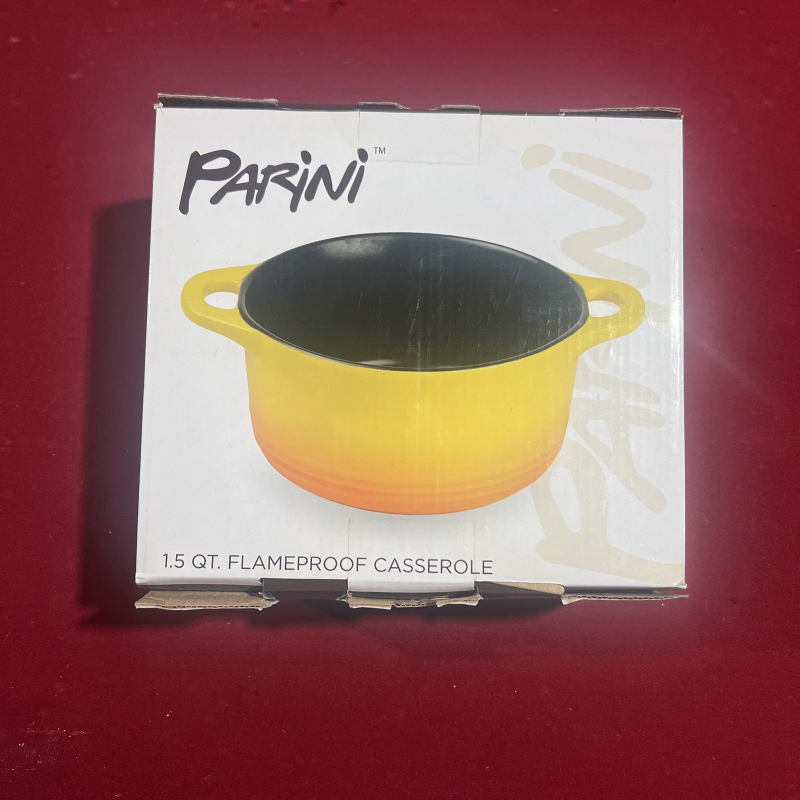 Parini flameproof casserole dish for stovetop and oven