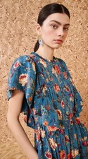 Ulla Johnson Ilaria Silk Dress Bluette Floral PF240130 NWT Size 2