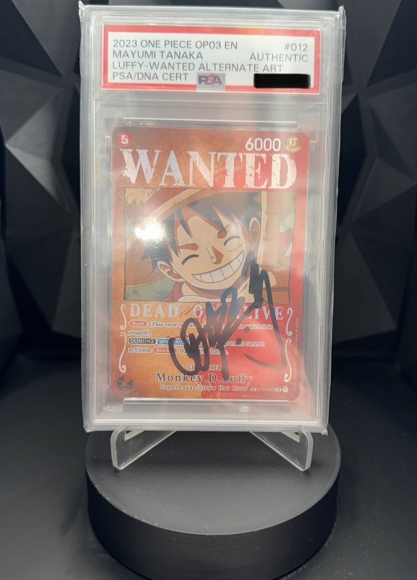 One Piece TCG Monkey D. Luffy Signed PSA ON CARD BY MAYUMI TANAKA