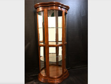 Barock Vitrine Biedermeier Louis XV Sammlervitrine mit Licht Bücherschrank Baroc