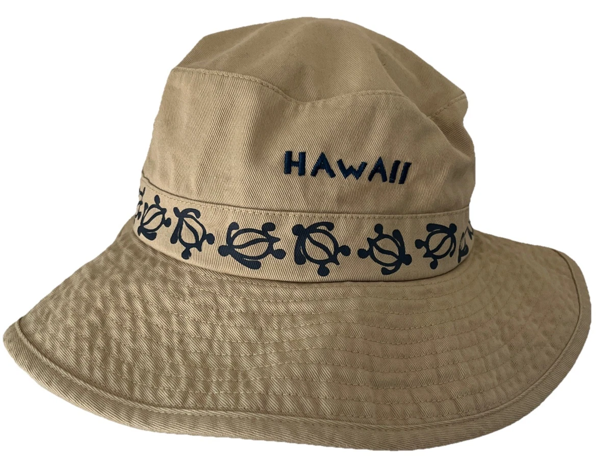 Cappello A Secchiello Unisex Cotone Nero Stampa Floreale Tropicale Hawaiano