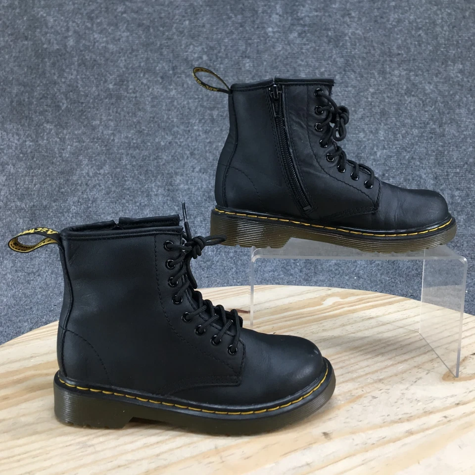 Botas Dr. Martens Juveniles 1 Suave T Combate Negras Con cordones Cómodas Tobillo Top 1460 Foto 2 de 4