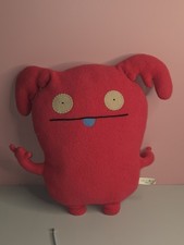 2009 Uglydoll Uppy Plush 14  Pink Fleece Stuffed Toy by Pretty Ugly LLC