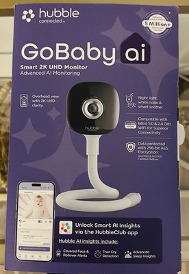 Hubble Connected GoBaby AI Smart 2K UHD Baby Monitor Advanced AI Monitoring