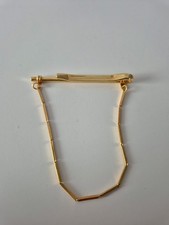 Krawattennadel goldfarbig mit Kette Modeschmu...