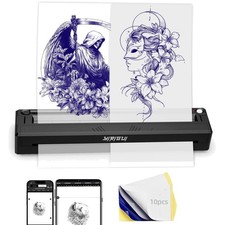 New Tattoo Stencil Printer - Fits A4-A8 Width Thermal Paper, Portable Wireles...