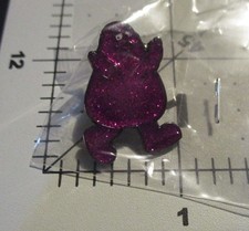 MCDONALDS Grimace Glitter purp PIN badge button lapel fast food burger big mac J