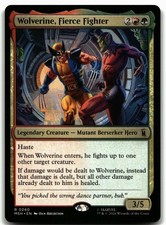 Wolverine, Fierce Fighter MTG R 240 Marvel Super Heroes MSH NM