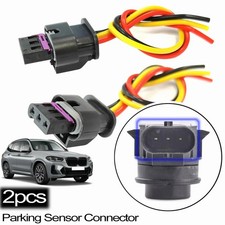 2x BMW 3-Pin Parking Sensor Plug Connectors   4F0973703