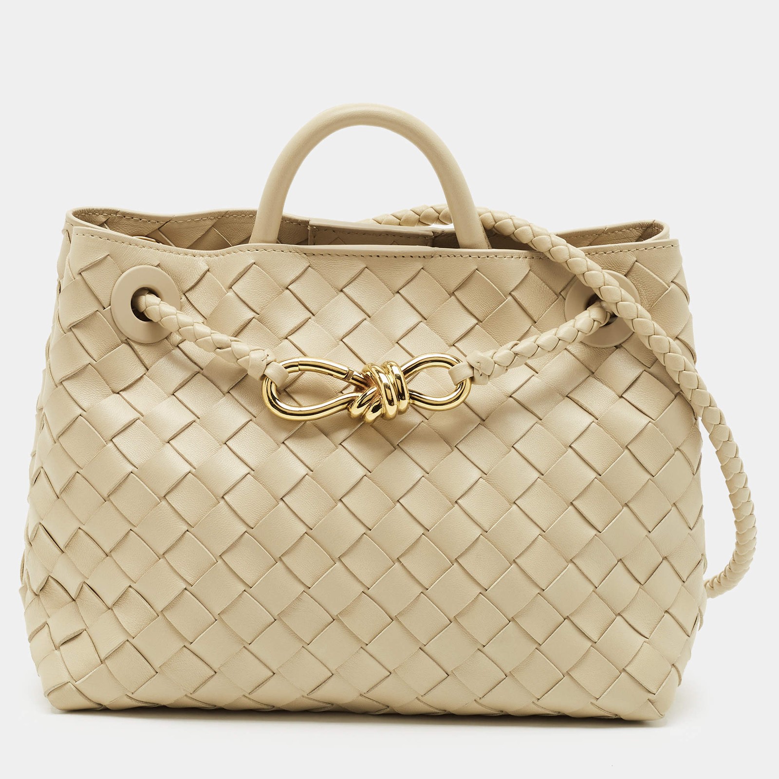 Bottega Veneta Andiamo Small Intrecciato Leather Tote