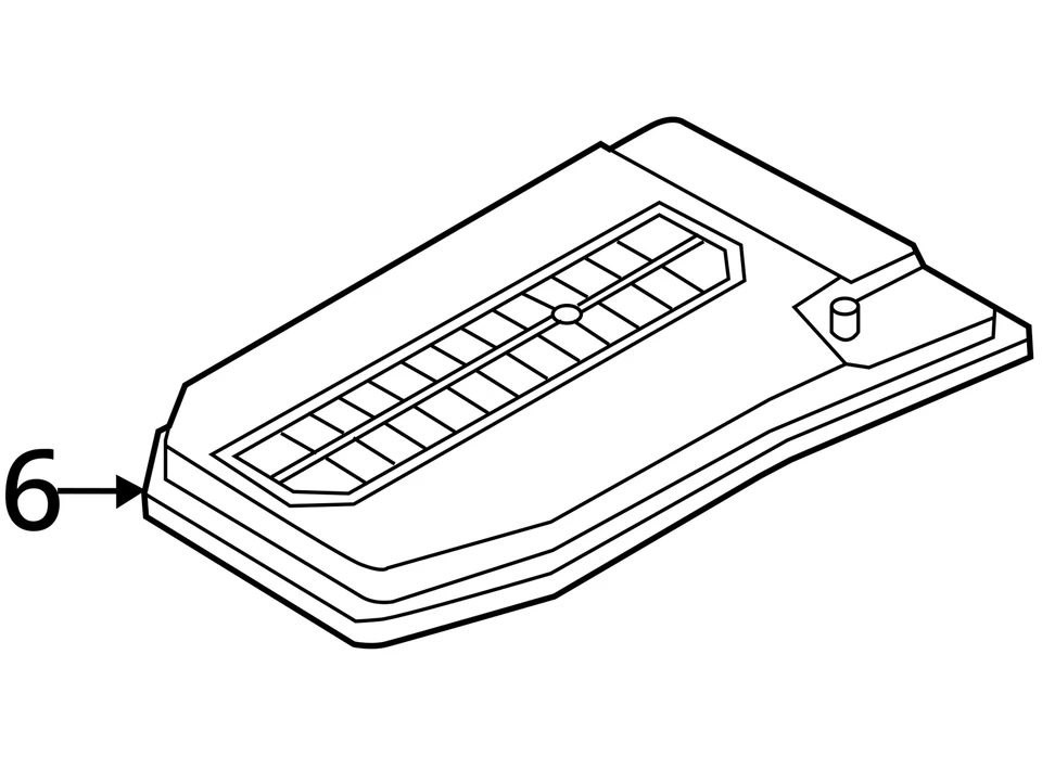Cubierta de batería Volkswagen Touareg 2007-2016 7L08643B Foto 4 de 4