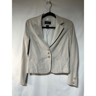 New York City Design Co. Women's Size 6 Striped Seersucker Blazer Jacket