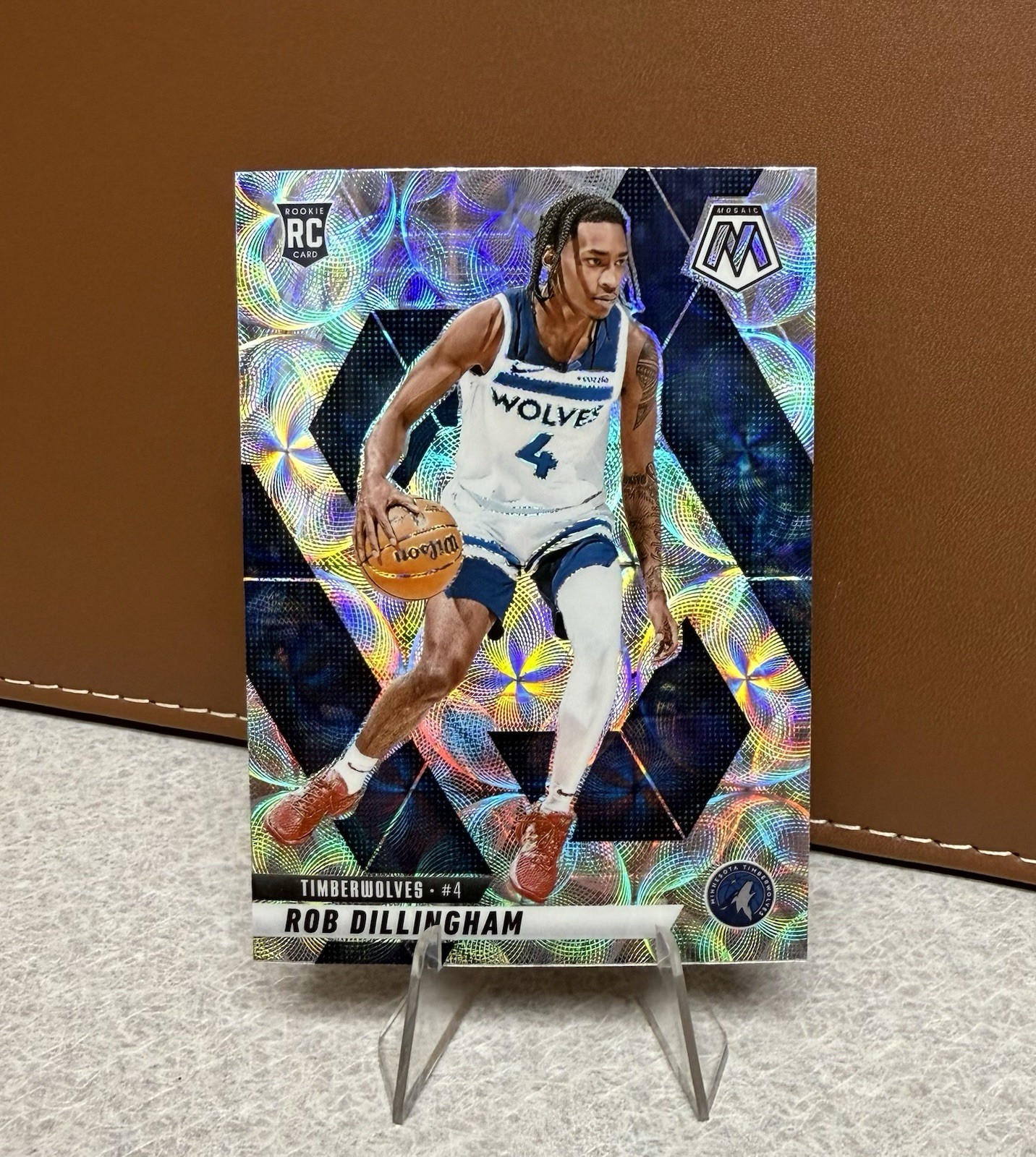 Rob Dillingham 2024-25 Panini Mosaic - Rookie International Prizm RC SP #218