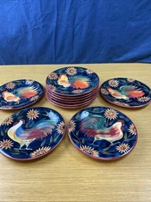 10 Certified International Susan Winget Rooster 8 1/4” Salad Plates