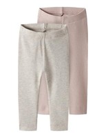 Leggings Name It Unisex Nbnkab 2P, Peyote Melange, 80 Eu, Baumwolle,