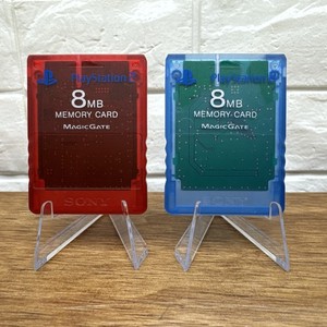 Sony Playstation 2 PS2 OEM MagicGate 8mb Memory Card Red & Blue SCPH-10020