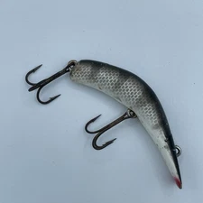 Vintage Fishing Lure Lazy Ike 2 Black Gray 3” Size Fish Freshwater
