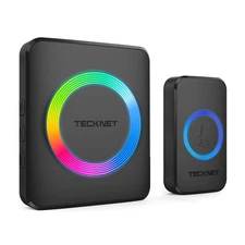 TECKNET Wireless Doorbells for Home, IP65 Waterproof 1,300Ft 120dB Door Bell