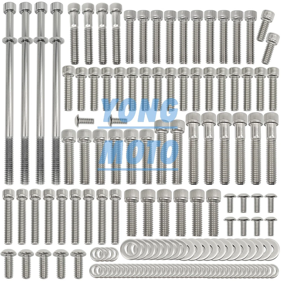 Stainless Steel Engine Bolt Screw Kit For Harley Touring Electra Glide 2007-2016 Foto 2 de 4