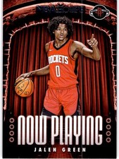 Jalen Green 2021-22 Panini NBA Hoops Now Playing Insert Card #2 Houston Rockets