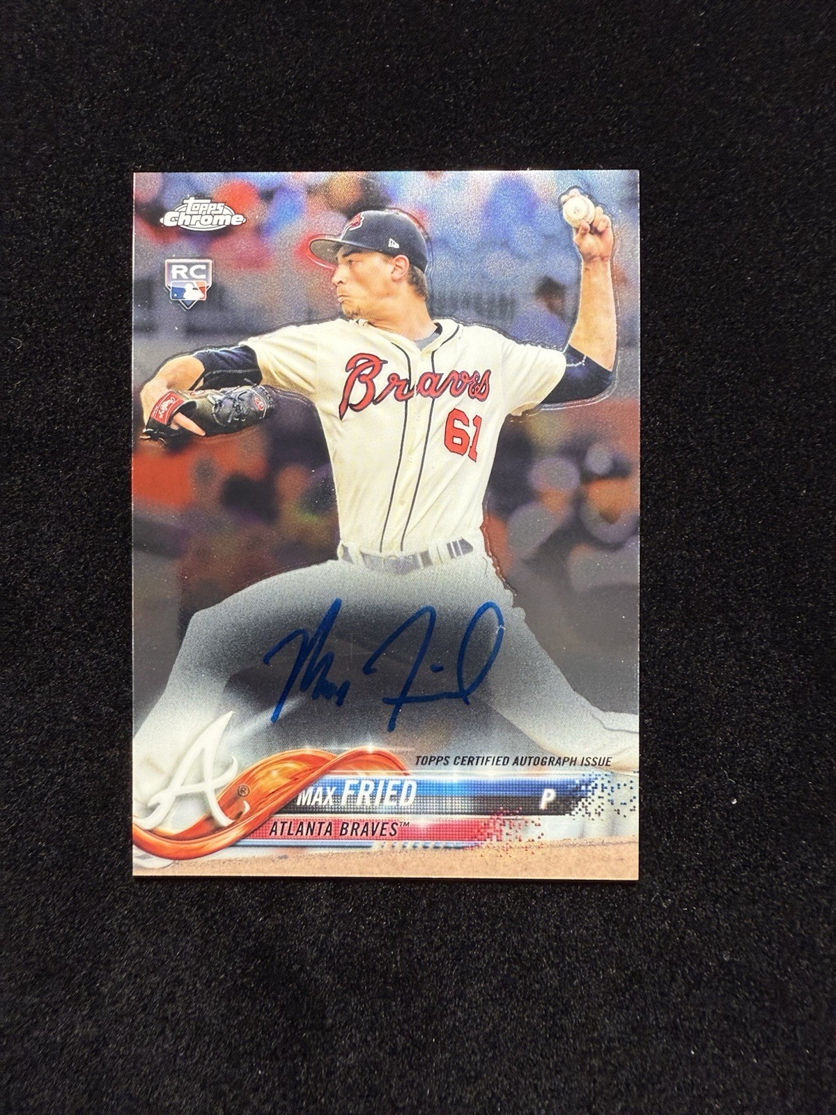 2018 Topps Chrome RC Max Fried Auto #RA-MF (Rookie Autographs)