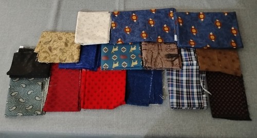 Over 4 Lbs Of Random Scrap Fabric Material Cut Up Pieces Lengths or Squares - Picture 4 of 16