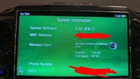 PS Vita PCH-1100 w/ FW 3.60 128 GB Read Description 