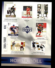 Upper Deck Honor Roll promo / sell Sheet, 2001-02 NHL - Gretzky, Patrick Roy