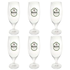 6x Barre Bräu Bierglas Glas Pils 0,5l Becher Bier Stange Gläser Biergläser  Bar