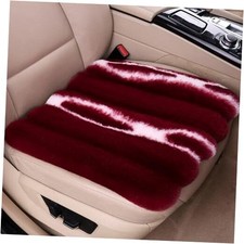Faux Sheeskin Car Seat Cover, 1 Piece Front Fluffy Cute Fur 1 Pc Front Seat Red