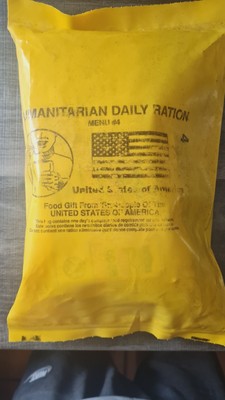 Seltene  Gelbe US Humanitarian Daily Ration (HDR) MRE gelb selten Menu Nr. 4 AFG