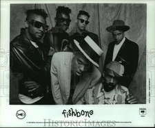 1986 Press Photo Six Members of the Band Fishbone - nop28417