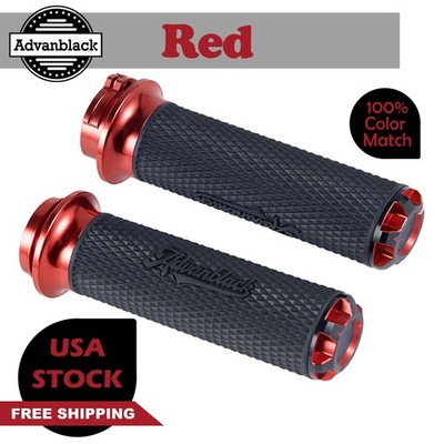 Red AXION Performance Control Grips For Harley Street Road Glide Touring Softail