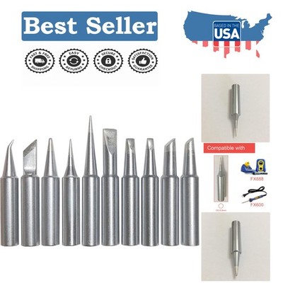 Compact 10-Piece Soldering Tips for FX-888D FX-888 FX-600 - Easy Replacement