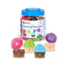 Learning Resources Mini Counting Cupcakes, Birthday Cake, Sensory T... Fast Ship