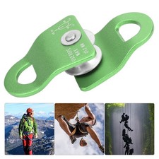 (Green)Downhill Side Plate Single Pulley Outdoor Mountaineering Rock Climb