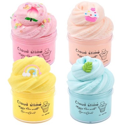 Cloud Slime Kit - 4 Pack Soft and Non-Sticky Slime, for Kids Party Favors, Sc...