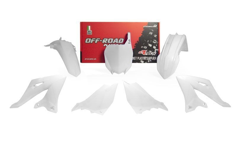Kit plastiques RACETECH Yamaha YZ125 YZ250 carénages moto cross bleu et blanc