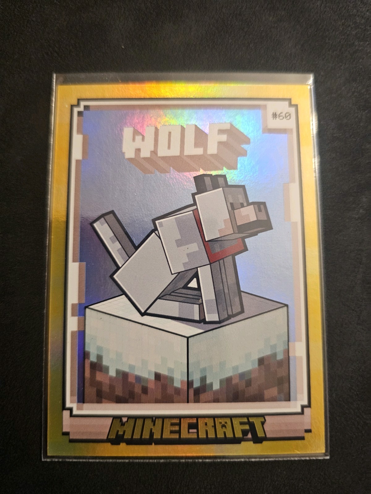 2024 Panini Minecraft Gold Wolf /99 Mint