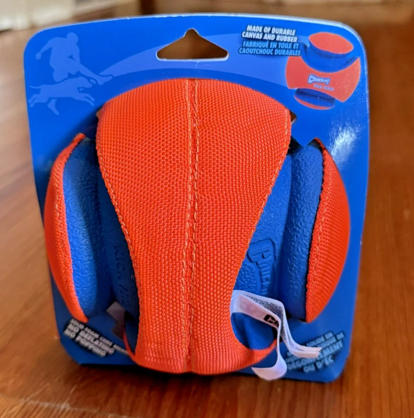 Chuckit! Dog KICK FETCH Durable Canvas Toy Ball - Orange/Blue - S - Image 4 of 4