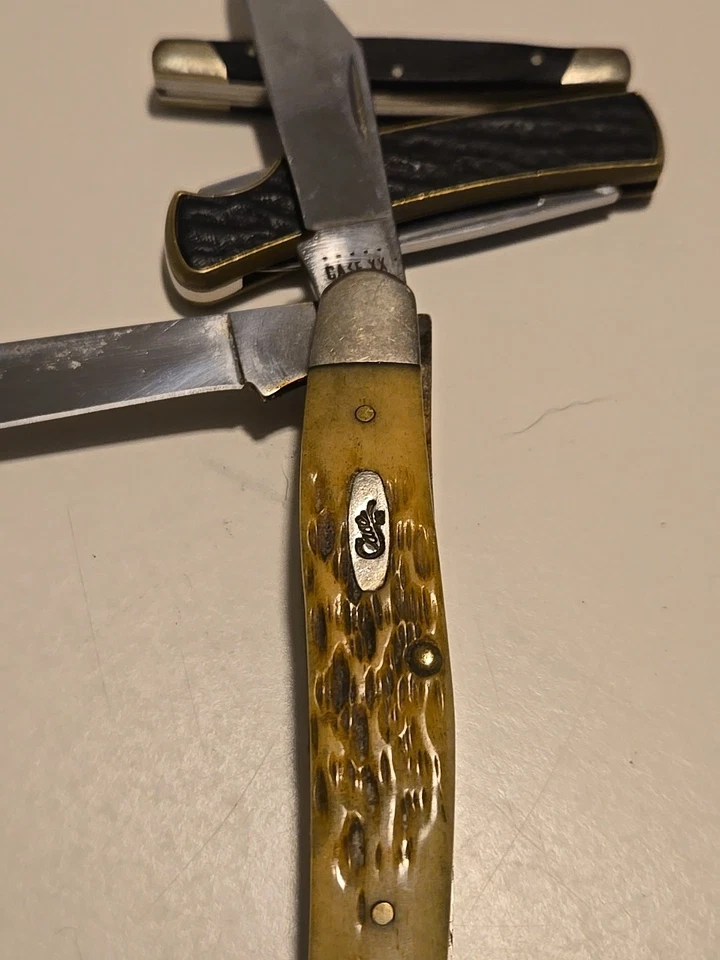 Винтажный нож Case 6347 SS с янтарной костью - Изображение 3 из 4