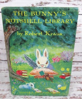 Vintage 60s The Bunny's Nutshell Library Krause Miniature Hardback Book Set READ