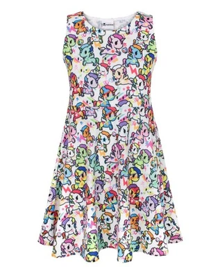 Tokidoki Fille 5-6 ans Robe patineuse à manches courtes - Photo 1/3