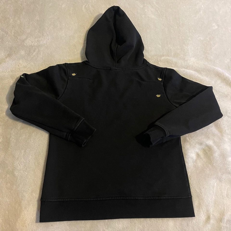 Gucci Black Embroidered Insect Cotton Silk Blend Hoodie Made in Italy Womens S - Image 2 of 4