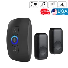 Wireless Doorbell Chime Home Door Bell Plugin Receiver+Transmitter Remote Button
