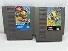 NES Nintendo The Simpsons Bart Vs The Space Mutants & World Cleaned & Tested