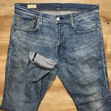 Levis Selvedge Jeans Men 32x30 512 Slim Tapered Leg Stretch Modern LVC Big E