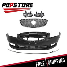 Complete Front Bumper Cover Set Fit 2014-16 Buick Lacrosse W Grille Fog Lights