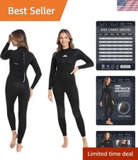 Women Men Wetsuit 2mm 3mm, Neoprene Wet Suits Front/Back Zip in Cold Water Fu...
